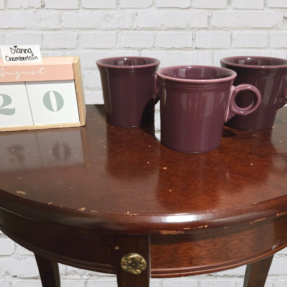 Fiesta Classic Ring Handle Mug Set (Of 3) In Mulberry 10 1/4oz